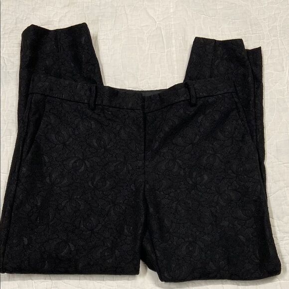 Ann Taylor Floral Lace Black Pants size 6 - Picture 1 of 11